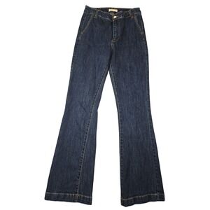 OAT New York Jeans Womens 4/27 Blue High Rise Bootcut Stretch Zip Fly